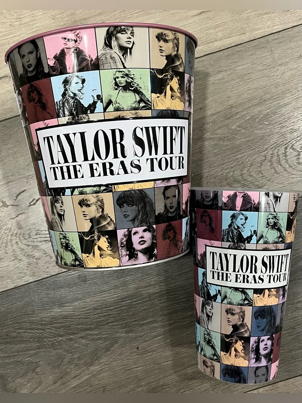 Taylor Swift The Eras Tour Movie Collectible Pink Popcorn Bucket & Cup Set AMC